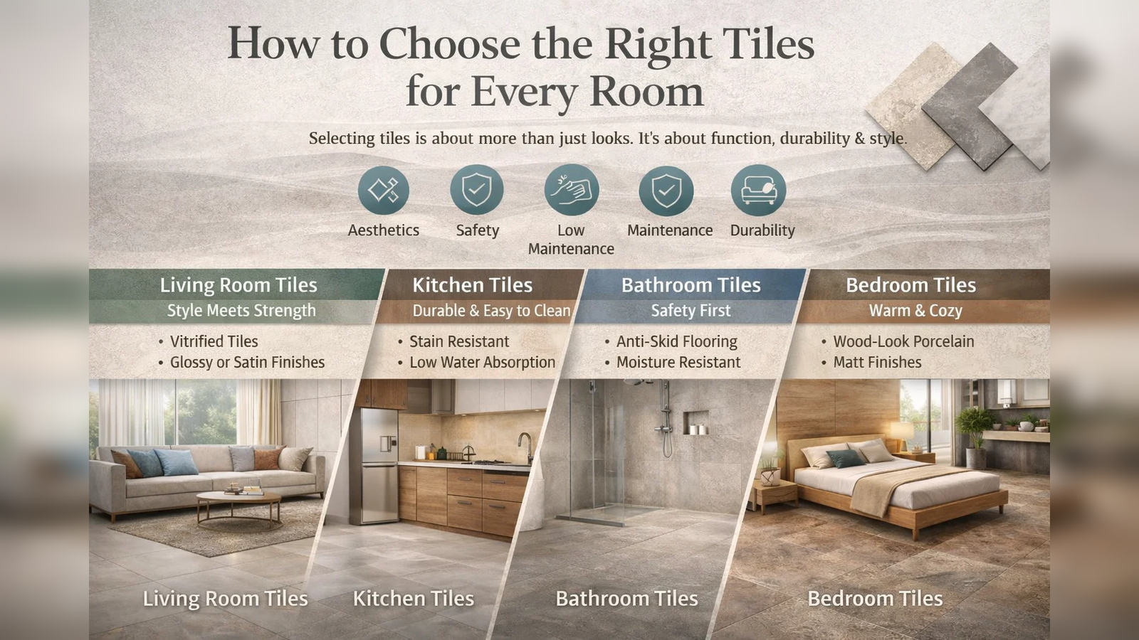 How to Choose the Right Tiles for Every Room: A Complete Guide for Modern Homes